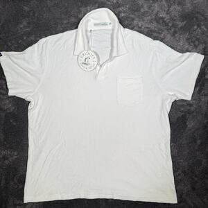 Criquet Polo Shirt Mens XL Terry Cloth White Pocket NWT